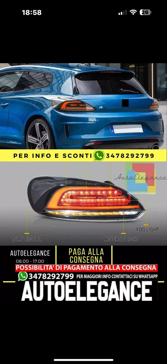 Fanali posteriori a LED per Scirocco 2009-2014