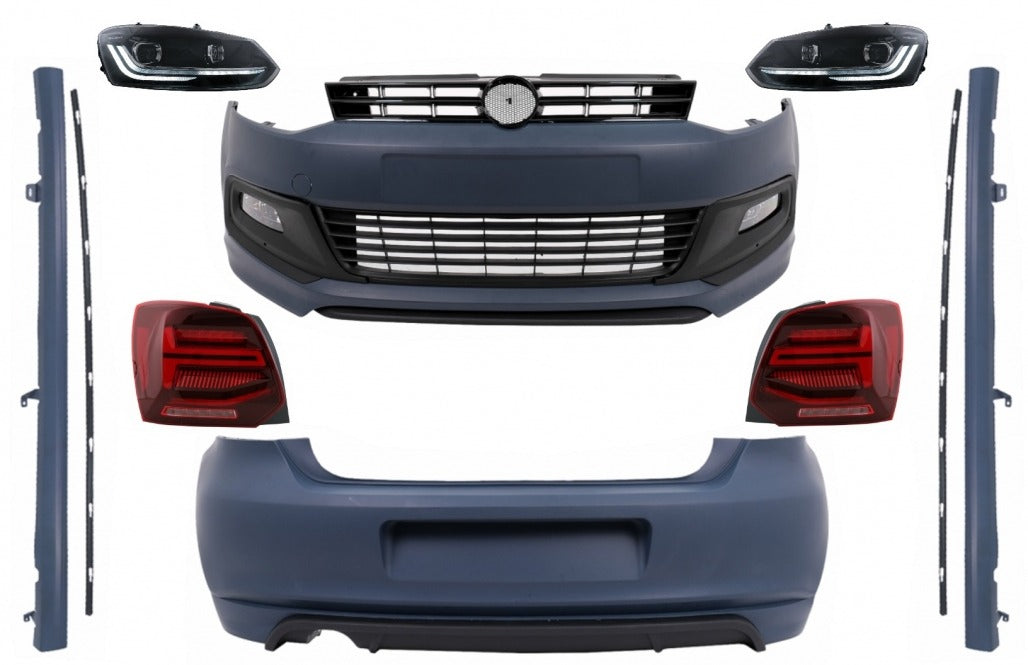 Full LED headlight and taillight bodykit suitable for VW Polo 6R (2009-2017) R-Line Design