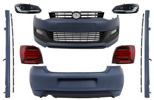 Full LED headlight and taillight bodykit suitable for VW Polo 6R (2009-2017) R-Line Design