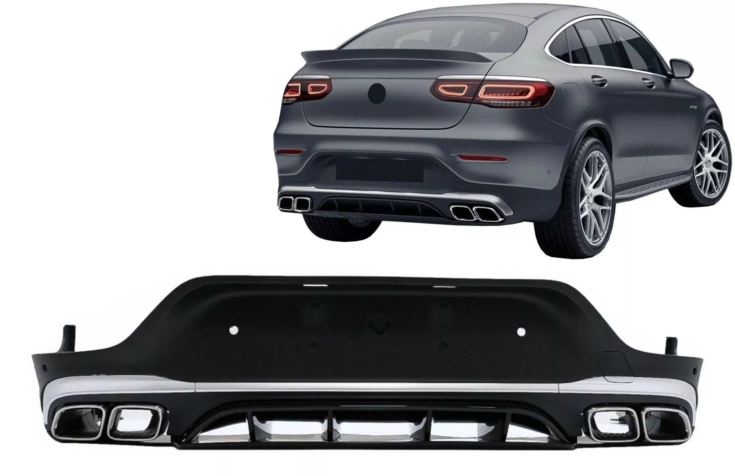 Diffusore Punte per Mercedes GLC Coupé Facelift C253 2020- GLC63 Look