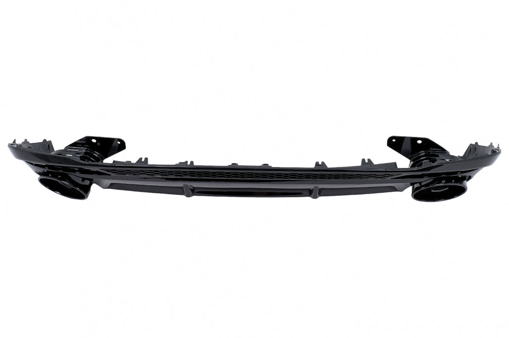 Rear bumper valance diffuser suitable for audi a4 b9 8w facelift (2020 onwards) only s-line black