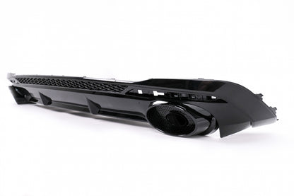 Rear bumper valance diffuser suitable for audi a4 b9 8w facelift (2020 onwards) only s-line black