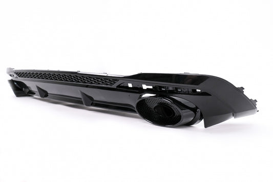 Rear bumper valance diffuser suitable for audi a4 b9 8w facelift (2020 onwards) only s-line black