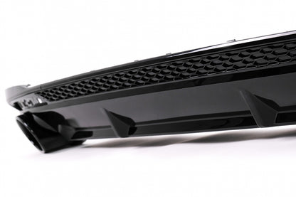 Rear bumper valance diffuser suitable for audi a4 b9 8w facelift (2020 onwards) only s-line black