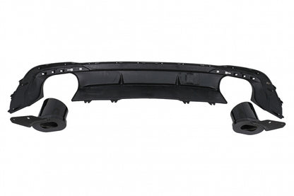 Rear bumper valance diffuser suitable for audi a4 b9 8w facelift (2020 onwards) only s-line black