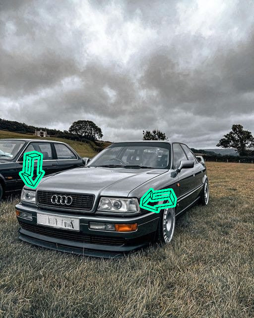 ⭐LED Headlight Set DAYLINE 91-94 CLEAR GLASS CHROME Suitable For Audi 80 B4⭐