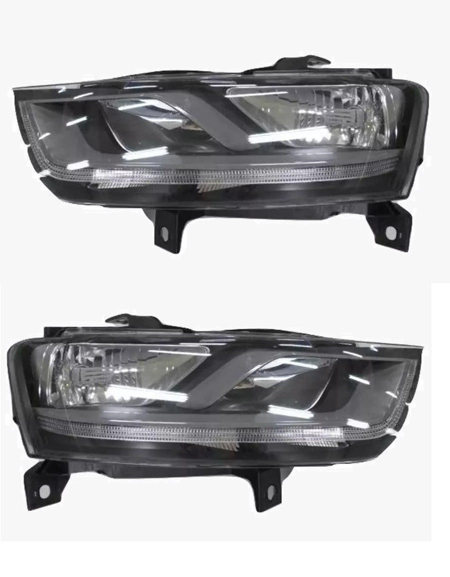 COPPIA FARI ANTERIORE Sx E DX PER AUDI Q3 2011 PARABOLA NERA CON MOTORE