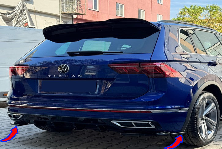 ⭐Splitter laterali posteriori 2pc ADATTO PER VW Tiguan R-Line Mk2 Facelift20-24⭐