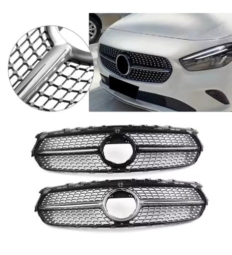 Auto Paraurti Anteriore Cofano Griglia Del Radiatore Griglia di Stile Del Diamante Per Mercedes Benz Classe B W247 B180 B200 B260 2020 2021 2022