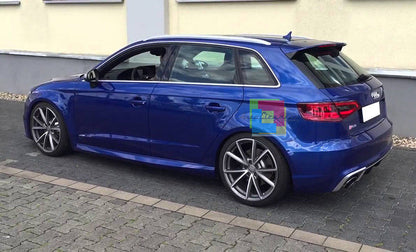 PARAURTI POSTERIORE ADATTO AUDI A3 8V 12-16 LOOK RS3 COMPLETO DI TERMINALI E DIFFUSORE