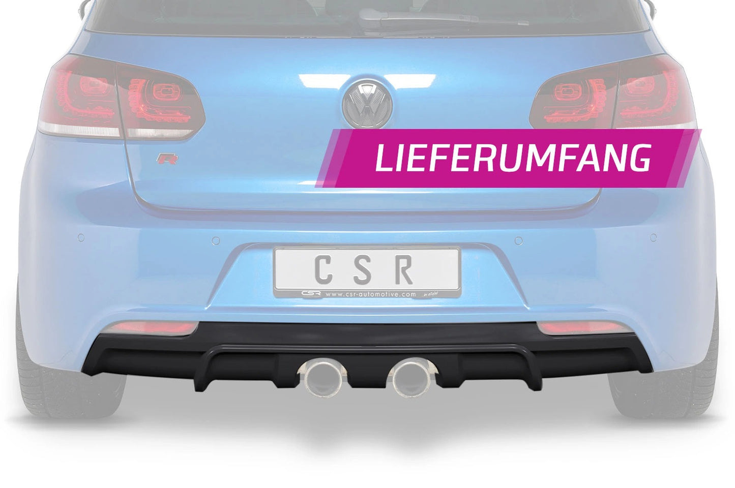 DIFFUSORE posteriore con ABE per VW Golf 6 R HA268-G