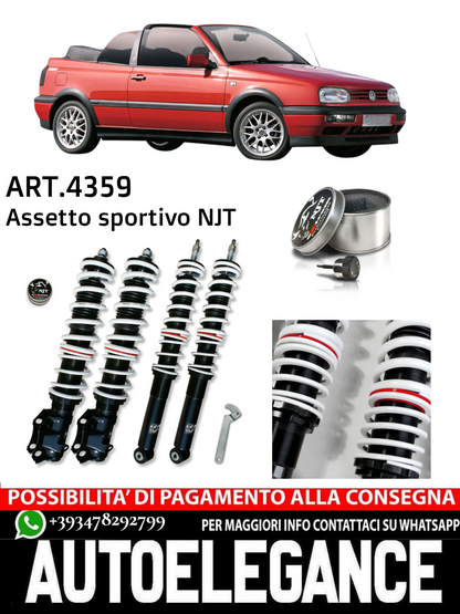 🎀Art.4359 Kit assetto sportivo NJT eXtrem adatto per VW Golf 4 Cabrio🎀