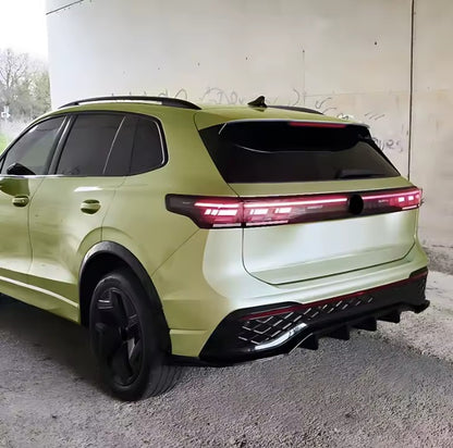 Per Tiguan MK3 Rline 2024 + Di alta Qualità In Plastica ABS Auto Paraurti Posteriore Diffusore Splitter Spoiler Nero Kit Corpo