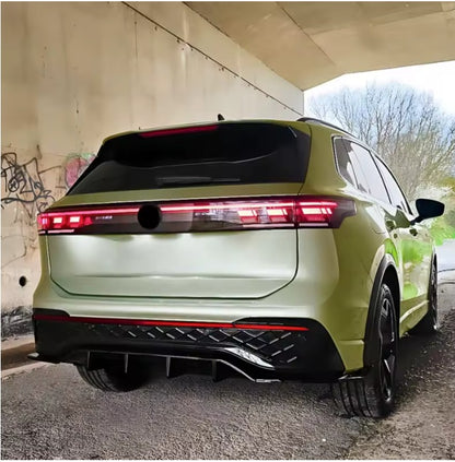 Per Tiguan MK3 Rline 2024 + Di alta Qualità In Plastica ABS Auto Paraurti Posteriore Diffusore Splitter Spoiler Nero Kit Corpo