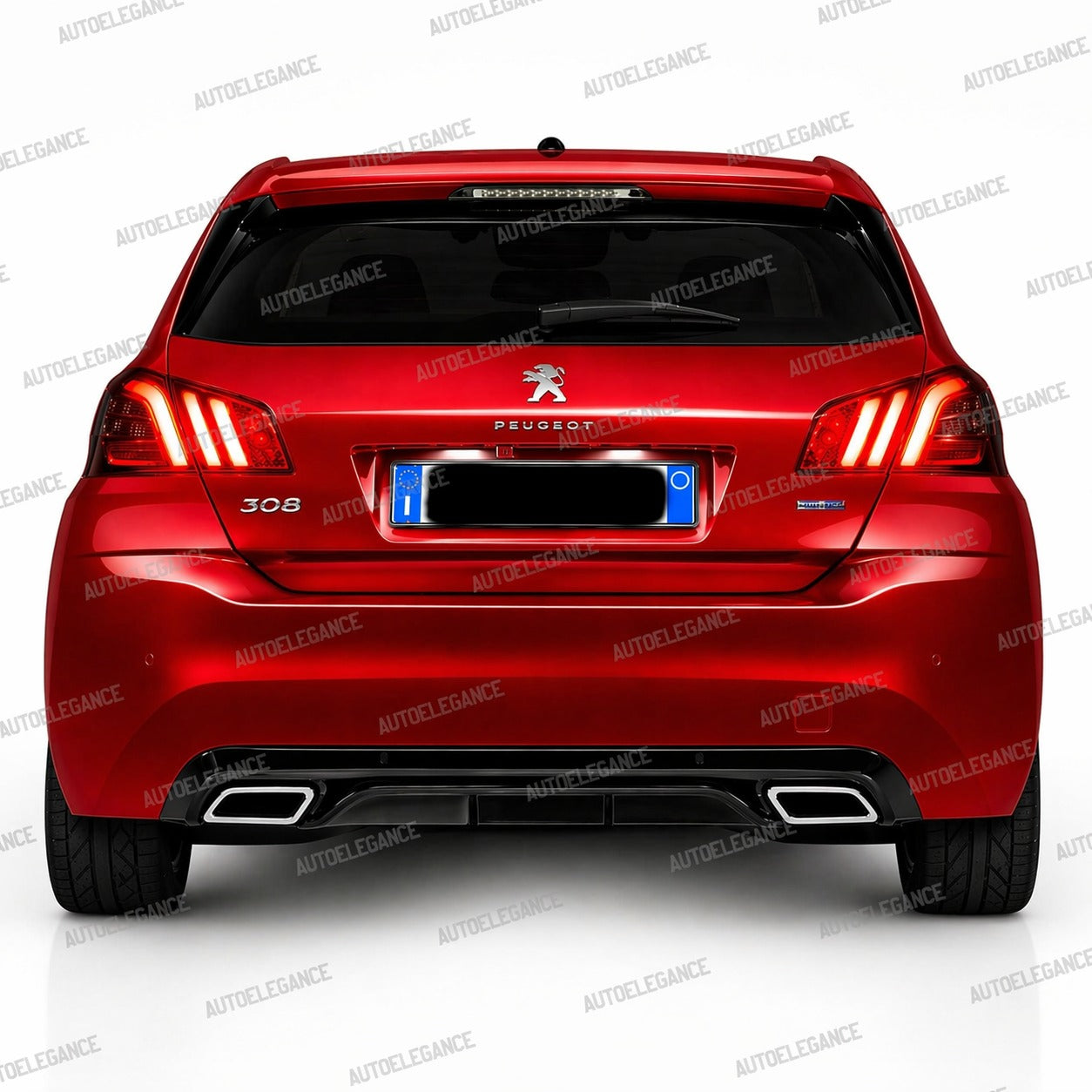 💕ART.9544 DIFFUSORE PEUGEOT 308 II 5 PORTE 13-21 LOOK  NERO LUCIDO TERMINAL💕