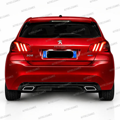 💕ART.9544 DIFFUSORE PEUGEOT 308 II 5 PORTE 13-21 LOOK  NERO LUCIDO TERMINAL💕