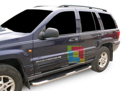 JEEP GRAND CHEROKEE II 1999-2004 PEDANE LATERALI TUBOLARI SOTTO PORTA ACCIAIO INOX PVC