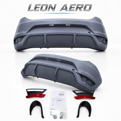 💕 ART. 0858 PARAURTI POSTERIORE SEAT LEON 5F 5 PORTE LOOK FR CON USCITA 1+1  💕