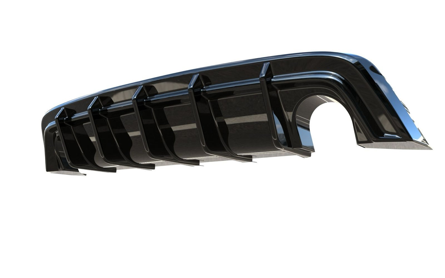 SPLITTER SUITABLE FOR VW GOLF 8 GTI GTD RLINE LOOK GLOSSY BLACK SPORTY DESIGN 