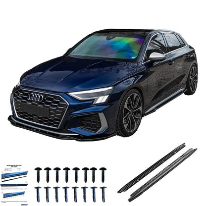 💕ART.2227 SOTTO MINIGONNE AUDI A3 8Y S3 2020-2024 NERO LUCIDO💕
