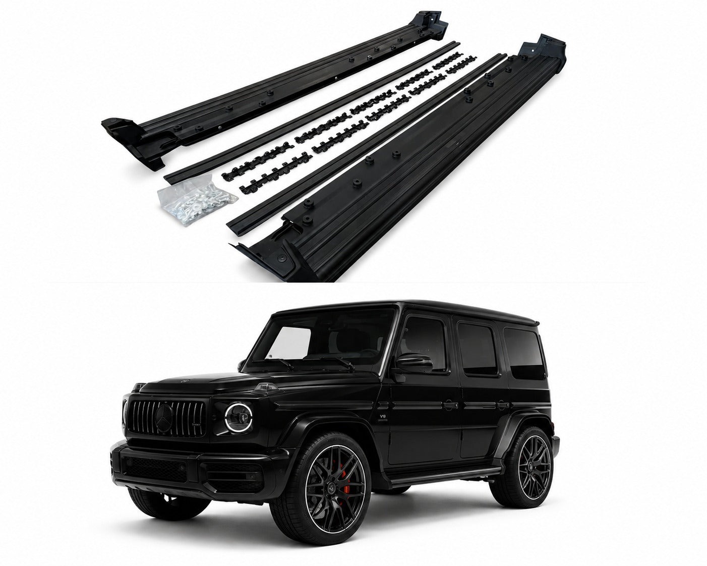 💕 Pedane Laterali Adatte per Mercedes G W464 W465 18+ AMG Total Black 💕