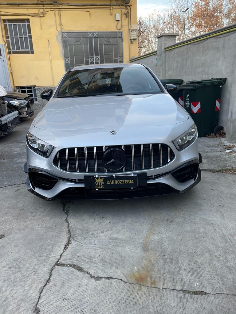 0221 PARAURTI PER MERCEDES-BENZ CLASSE A W177 LOOK AMG A45S + GRIGLIA CROMATA