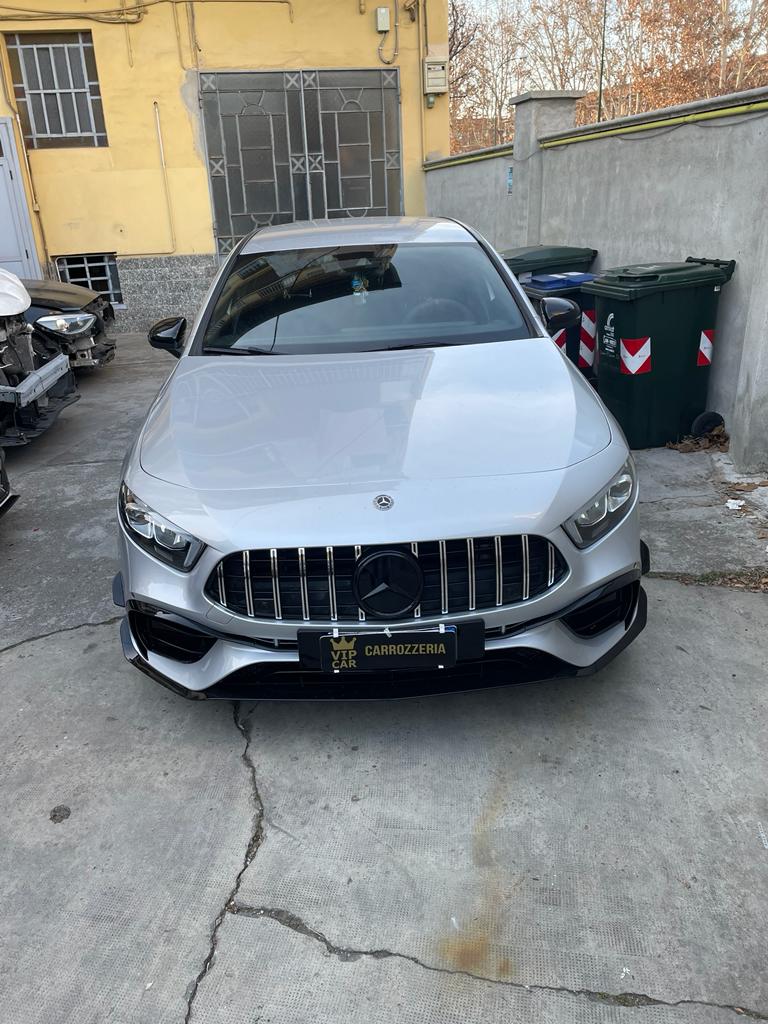 0221 PARAURTI PER MERCEDES-BENZ CLASSE A W177 LOOK AMG A45S + GRIGLIA CROMATA