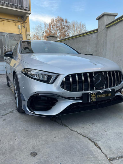 0221 PARAURTI PER MERCEDES-BENZ CLASSE A W177 LOOK AMG A45S + GRIGLIA CROMATA