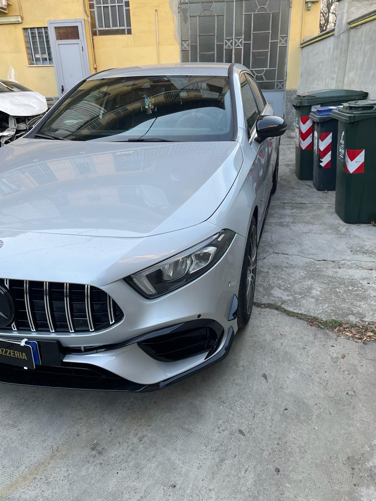 0221 PARAURTI PER MERCEDES-BENZ CLASSE A W177 LOOK AMG A45S + GRIGLIA CROMATA