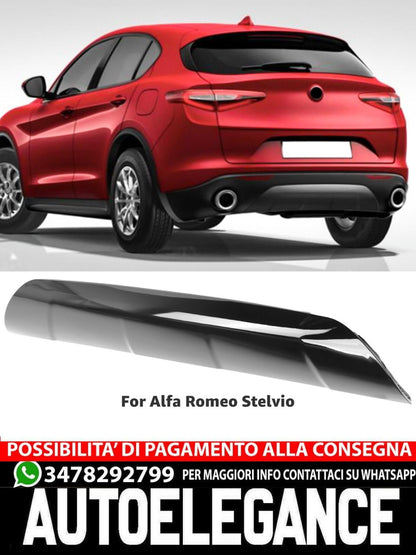 Diffusore posteriore adatto per Alfa Romeo Stelvio lucido nero