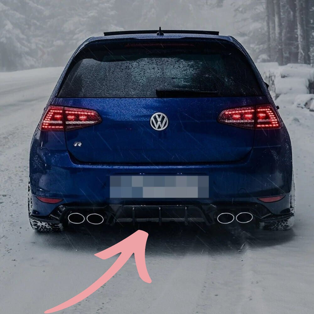 🔥Glossy Black Diffuser Kit with Rear Diffuser Suitable for VW Golf R MK7🔥