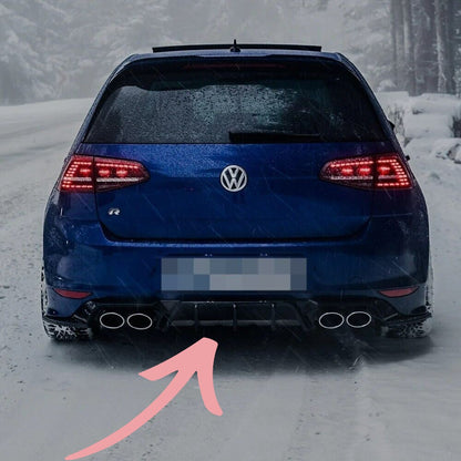 🔥Glossy Black Diffuser Kit with Rear Diffuser Suitable for VW Golf R MK7🔥