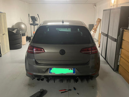 🔥Glossy Black Diffuser Kit with Rear Diffuser Suitable for VW Golf R MK7🔥