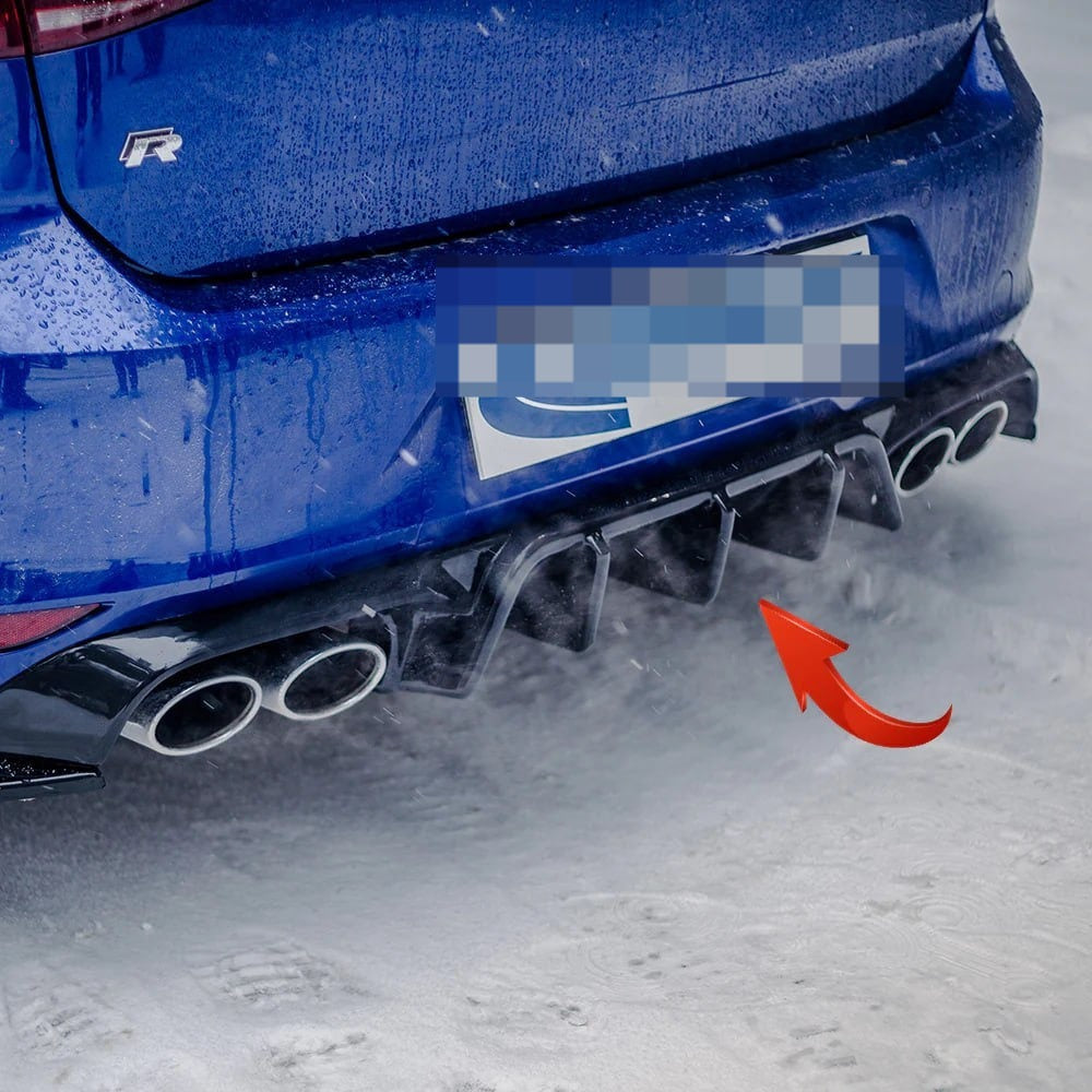 😍Carbon Fiber Diffuser Fit For VW Golf TSI TDI MK7 2013-16😍