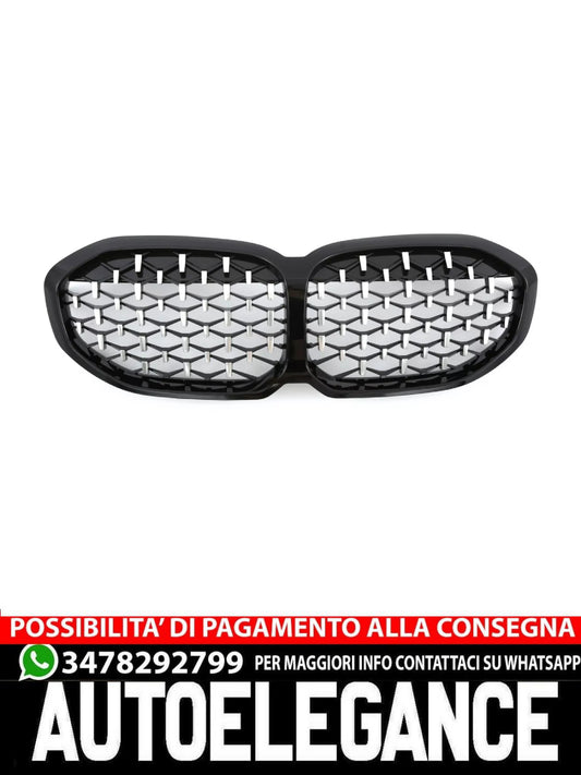 💯GRIGLIA DEL RADIATORE NERO CROMO ADATTO PER BMW SERIE 1 F40💯