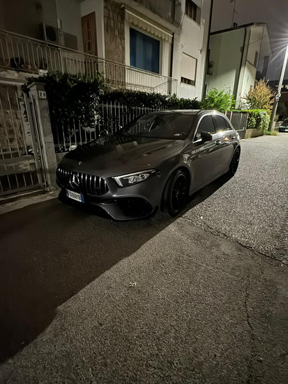 0221 PARAURTI PER MERCEDES-BENZ CLASSE A W177 LOOK AMG A45S + GRIGLIA CROMATA