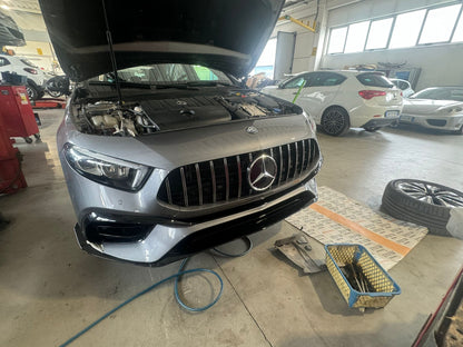 0221 PARAURTI PER MERCEDES-BENZ CLASSE A W177 LOOK AMG A45S + GRIGLIA CROMATA