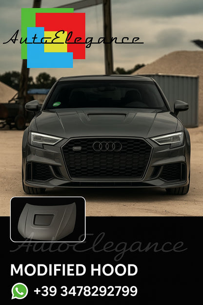 💎FRONT HOOD FOR AUDI A3 8V 2016-2020 TUNING LOOK💎