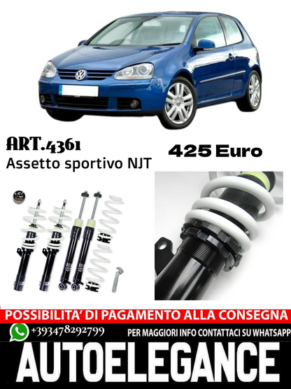 🎀Art.4361 Kit assetto sportivo NJT eXtrem adatto per VW Golf 5 1.4 🎀
