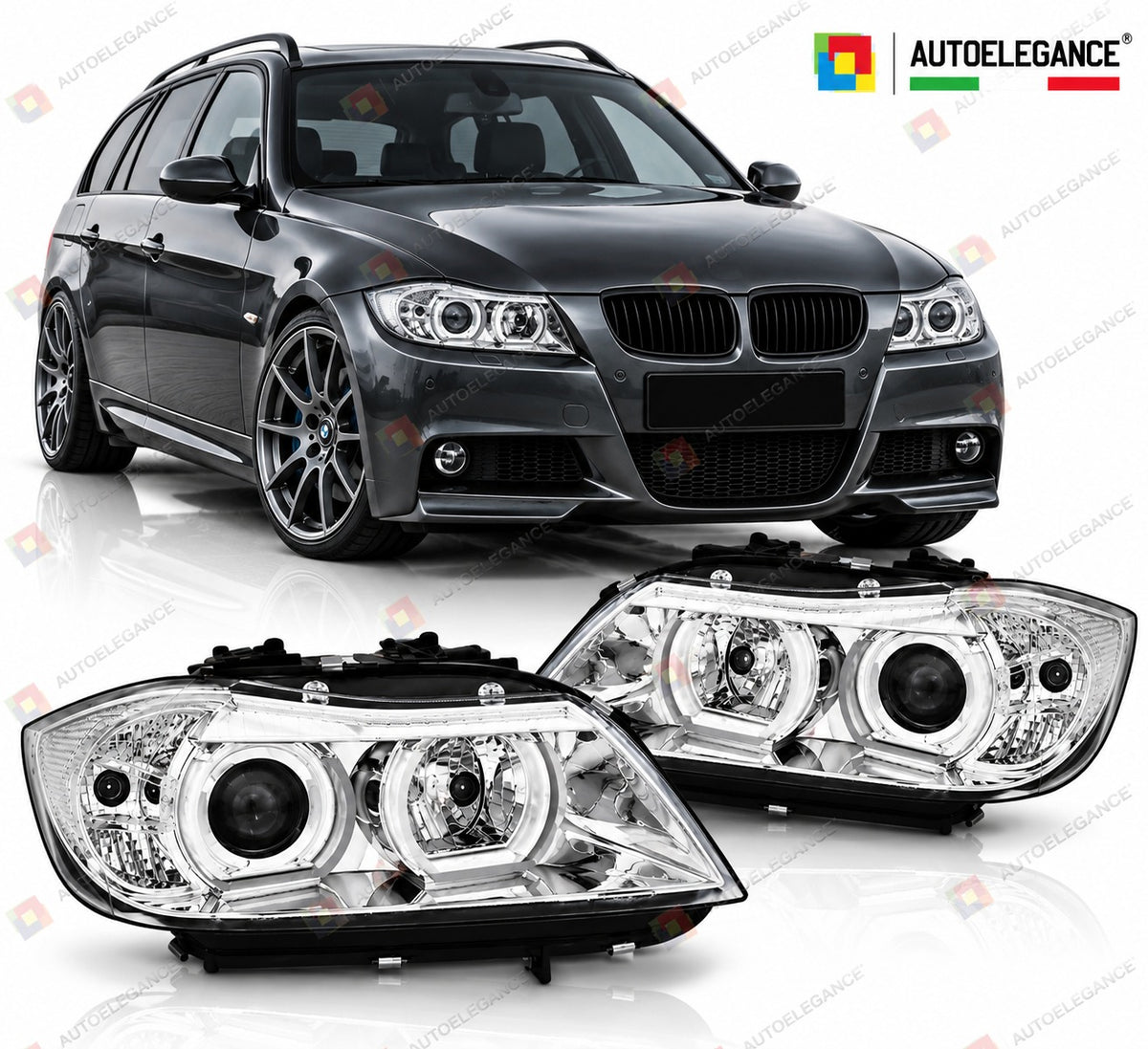 💕ART.10558 FARI ANTERIORI ADATTO  PER BMW 3 E90/E91 03.05-08.08💕