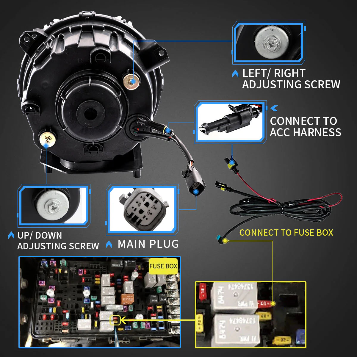 9 Inch Full LED Headlights for Jeep Wrangler 2018-UP with Activated Lighting (NOT FIT FOR 2018 JK MODEL) 