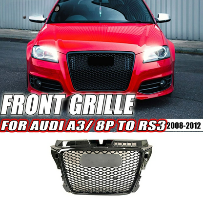 💎GRIGLIA ANTERIORE ADATTO PER AUDI A3 8P 2008-2012 ABS NERO LUCIDO 💎