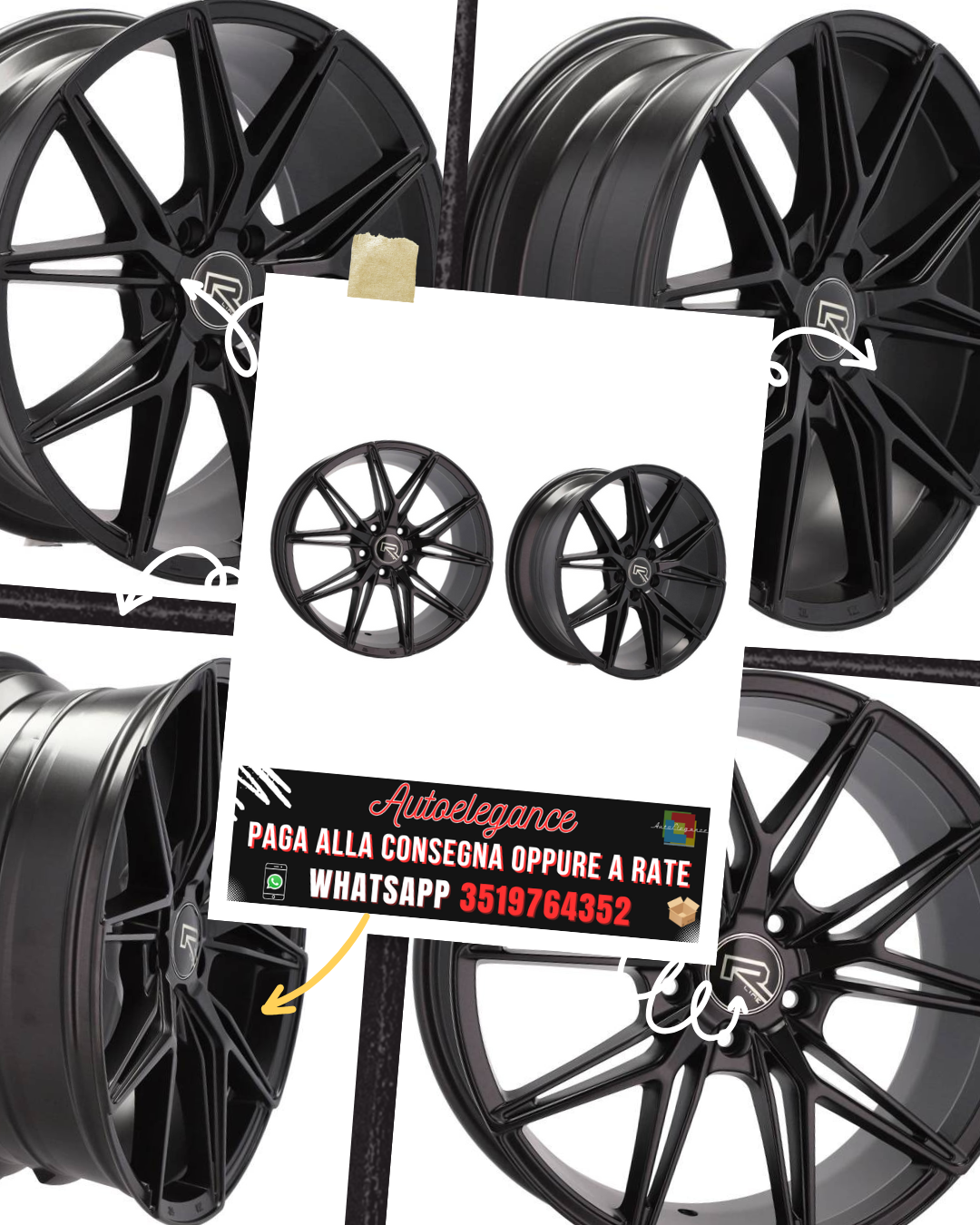 CERCHI CERCHIO IN LEGA 18" Adatto per LANCIA LAND ROVER LINCOLN OPEL PEUGEOT