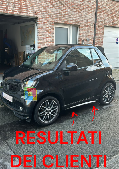 💕 ART. 1752 MINIGONNE SMART 453 FORTWO ABS LOOK BRABUS NERO LUCIDE💕