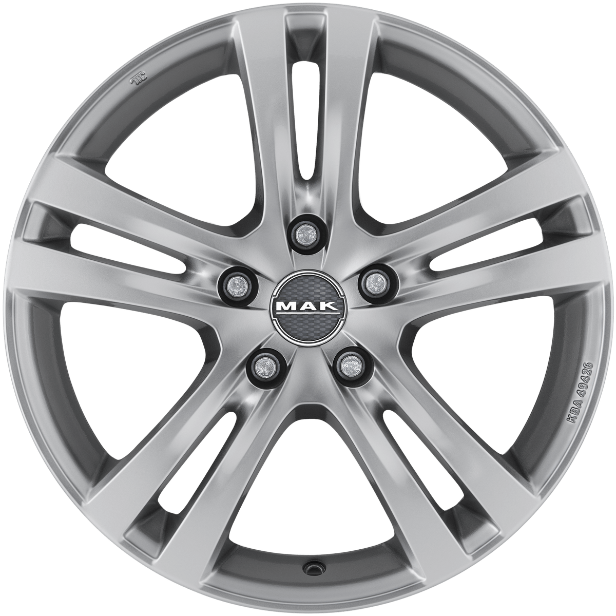 CERCHI CERCHIO IN LEGA 17" Adatto per AUDI A5 MAK ZENITH HYPER SILVER