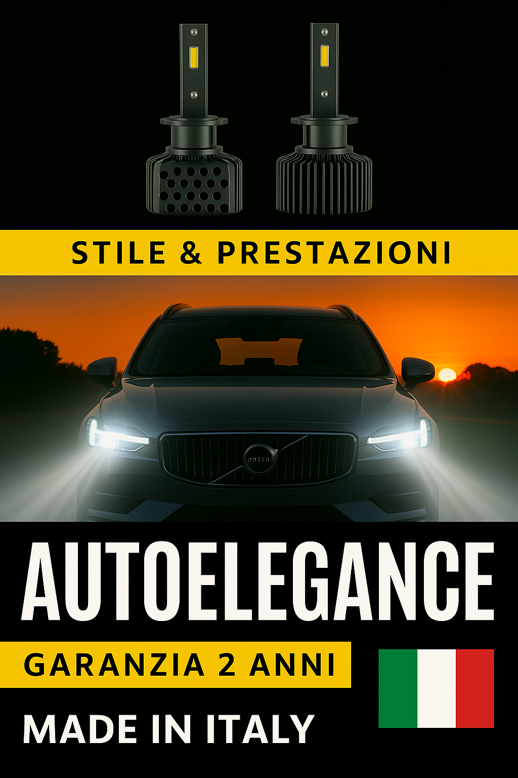 ⭐KIT LED D1S 6000K ANABBAGLIANTI PER VOLVO XC60 – LUCE BIANCA POTENTE⭐