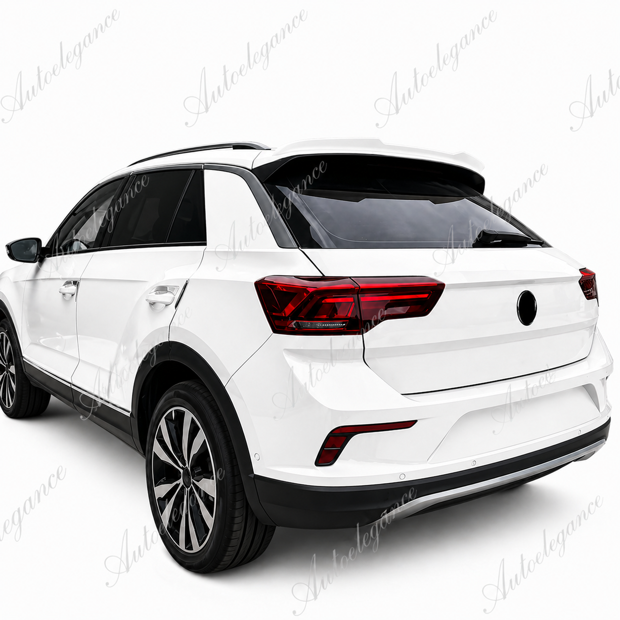 🔥ART.9732 SPOILER POSTERIORE PER TETTO  VW T-ROC IN ABS NERO LUCIDO / 2017+🔥