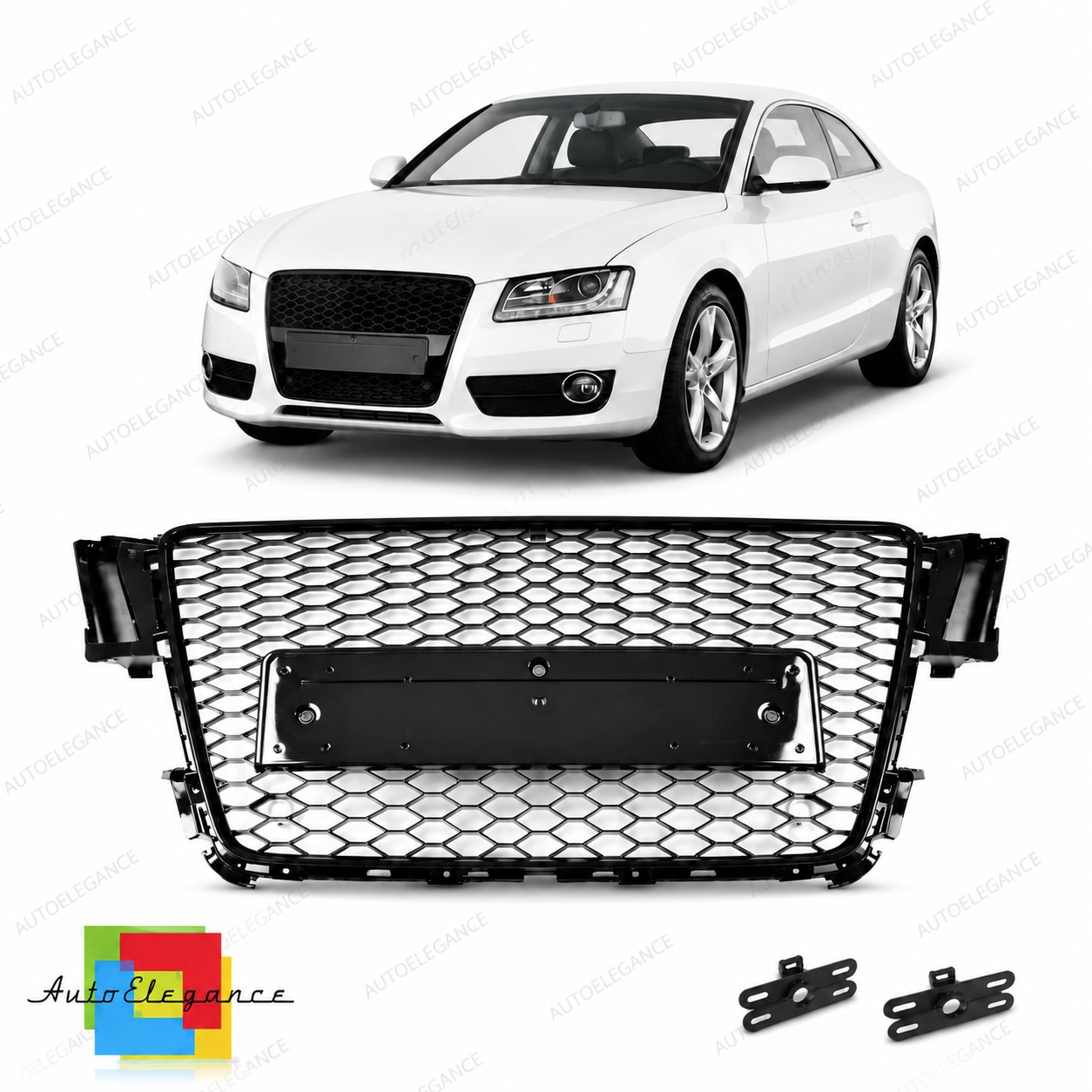 👉Griglia anteriore lucida nera adatta per AUDI A5 8T 2007-2011👈
