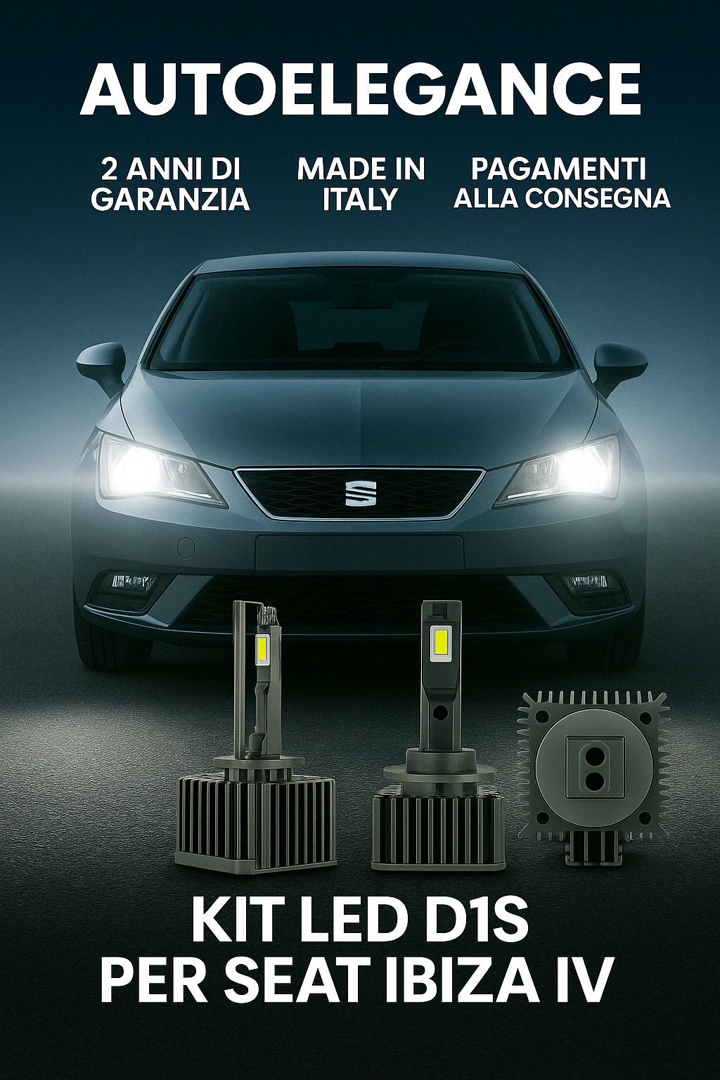 ⭐KIT XENON D1S 6000K ANABBAGLIANTI PER SEAT IBIZA IV – LUCE BIANCA POTENTE⭐