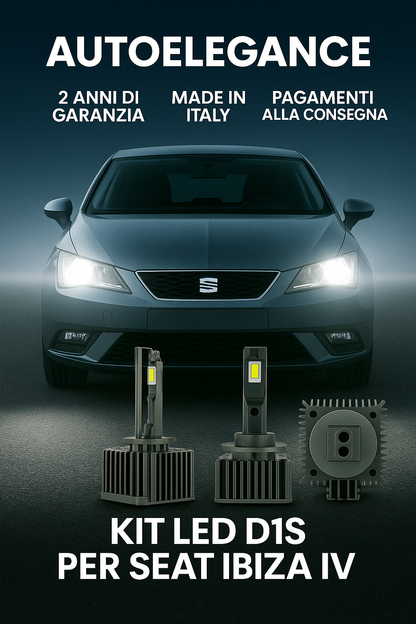 ⭐KIT XENON D1S 6000K ANABBAGLIANTI PER SEAT IBIZA IV – LUCE BIANCA POTENTE⭐